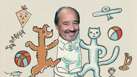 O pejskovi a kočičce. Účinkuje Viktor Preiss (koláž)