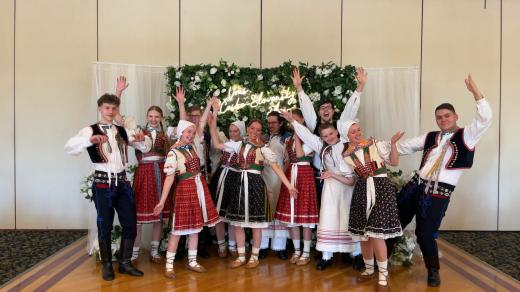 Cimbálová muzika Šafrán (LŠU Zlín, Jižní Svahy) v USA