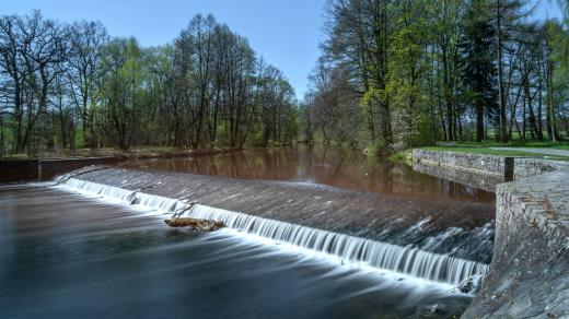 Řeka Blanice poblíž Bavorova na Strakonicku