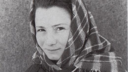 Žofie Malyjlová, bývalá studentka Ukrajinského gymnázia v Praze-Modřanech, po převozu do Sevvostlagu na Kolymě do Ozerlagu v roce 1955
