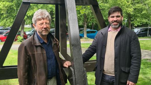 Organizátor oslav Jan Holoubek a starosta Klenčí Jan Bozděch