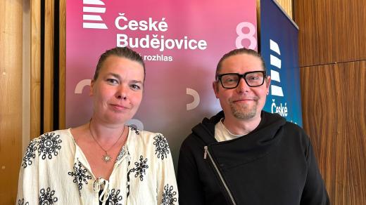 Jitka Bastlová a Matouš Řeřicha ze Základní umělecké školy Třeboň