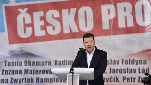 Tomio Okamura na Staroměstském náměstí