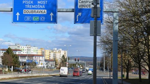 Úsekové měření Studentská, směr centrum
