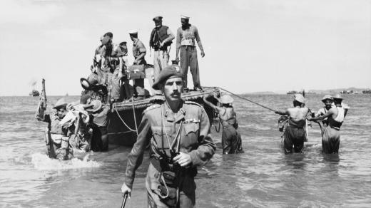 Ramree Island 1945 (Brigadier Cotterill-Hill wades ashore Burma)