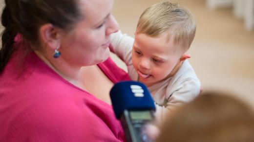 Lenka Štureková se synem Štefánkem