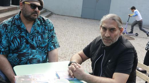 Mário Bihári a Patrik Banga na křtu knihy Hudbu vidím barevně