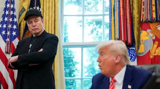 Elon Musk s Donaldem Trumpem v Oválné pracovně