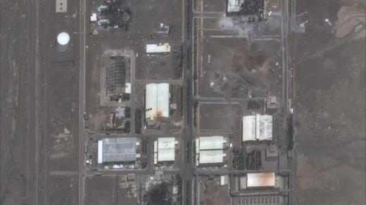 Satelitní záběry z íránského Natanzu (14. června 2025)