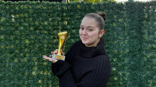 Se svou první cenou na Mistrovství republiky juniorských kadeřníků