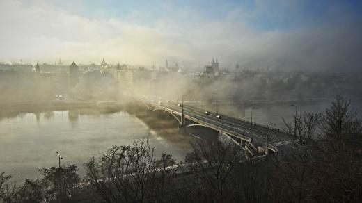 Praha, pohled z Letné, Štefánikův most