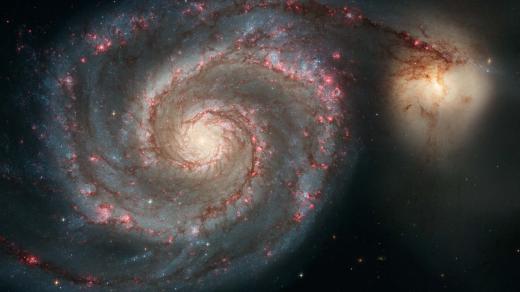 Spirální galaxie M51, které se říká také Vírová galaxie