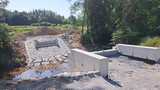 Rozestavěná stezka Romže, která bude novou páteřní cyklostezkou na Prostějovsku