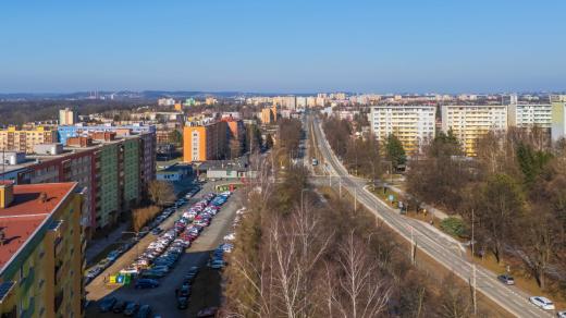 Ostrava-Výškovice. Lokalita, kde se plánuje stavba 25patrového domu