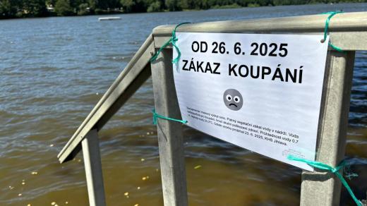 Zákaz koupání na Pilské vodní nádrži