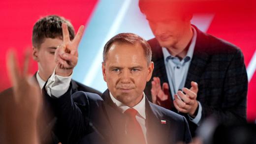 Vítěz polských prezidentských voleb Karol Nawrocki