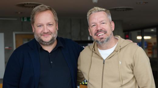 Hráčský agent Jiří Müller a moderátor Pavel Horváth