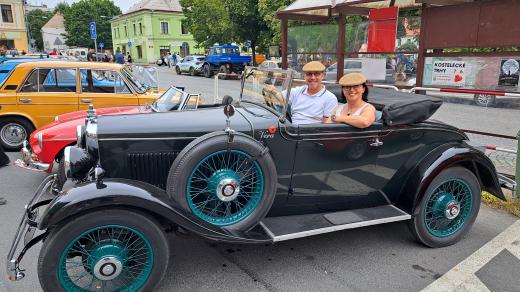 Anotnín Novák přijel z Kutné Hory s anglickým vozem Morris Cowley