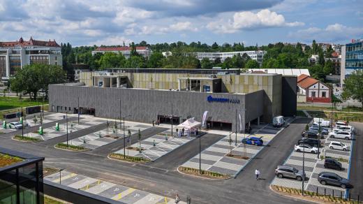 Nový parkovací dům Academy Park na Veveří v Brně
