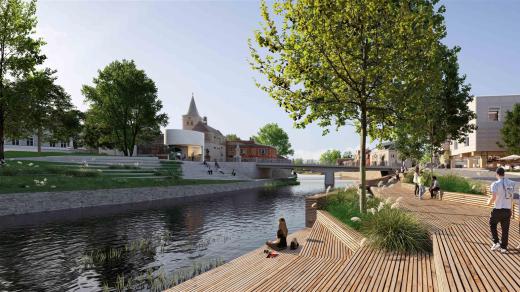 Architektonickou studii na náplavku ve Valašském Meziříčí zpracoval před několika lety světově oceňovaný ateliér CHYBIK+KRISTOF.
