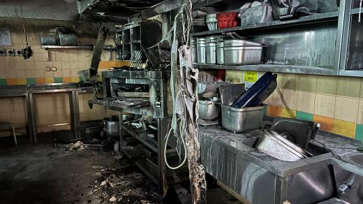 Hospic Dobrého Pastýře v Čerčanech - následky požáru