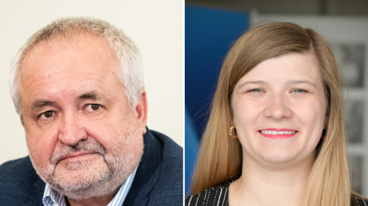 Libor Vávra, prezident Soudcovské unie, a Adriana Chochelová (STAN), právnička organizace Pod svícnem