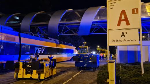TGV na výstavišti v Brně, kde se koná veletrh Rail Business Days