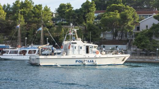 Loď chorvatské policie (ilustrační foto)