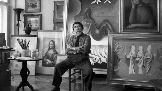 Jan Zrzavý s Kleopatrou, 1955