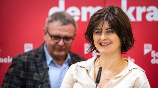 Předsedkyně SOCDEM Jana Maláčová a Lubomír Zaorálek