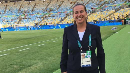 Dagmar Damková na stadionu Maracaná během MS 2014 v Brazílii.