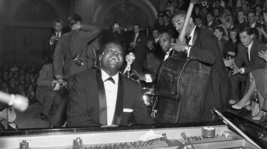 Oscar Peterson, Ray Brown a Ed Thigpen v Amsterdamu, 1959