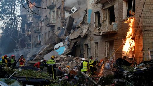 Dopady ruského útoku na Kyjev