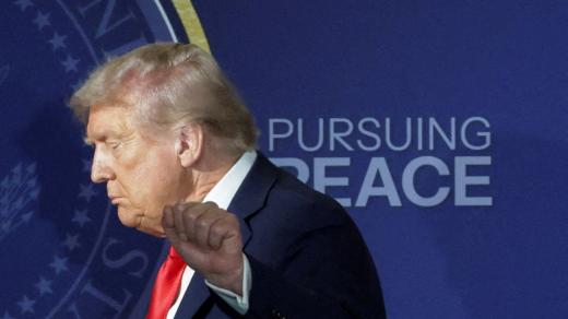 Americký prezident Donald Trump na tiskové konferenci po aljašském summitu s Vladimirem Putinem