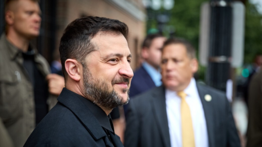 Ukrajinský prezident Volodymyr Zelenskyj před setkáním s evropskými lídry a americkým prezidentem Donaldem Trumpem v Bílém domě