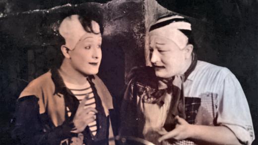 Jiří Voskovec a Jan Werich (digitálně kolorováno)