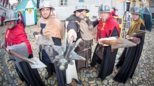 Táborská setkání, mezinárodní historický festival. Na snímku z roku 2016 je Jan Žižka se svojí družinou