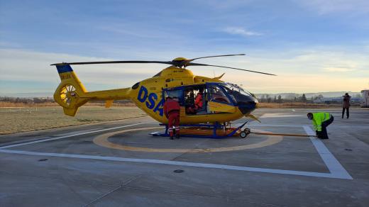 Letecká záchranka v Plané u Českých Budějovic