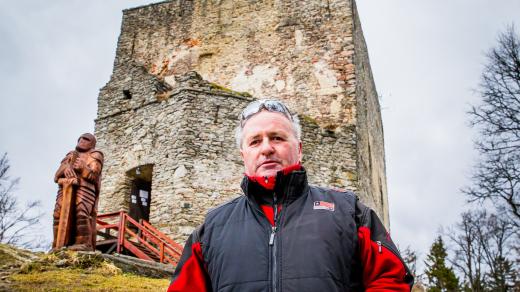 Miroslav Kovačičín, správce zříceniny Vítkův hrádek u Lipna