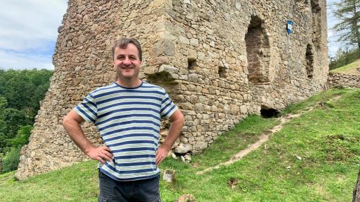Radek Kocanda, správce hradu Pořešín u Kaplice na Českokrumlovsku