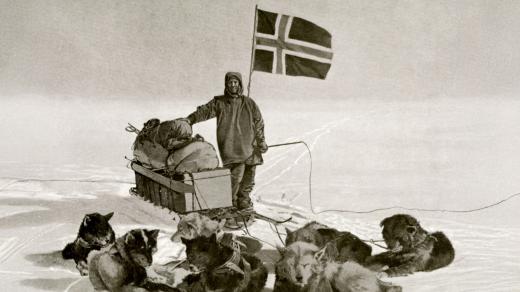 Amundsen a jeho psi na jižním pólu