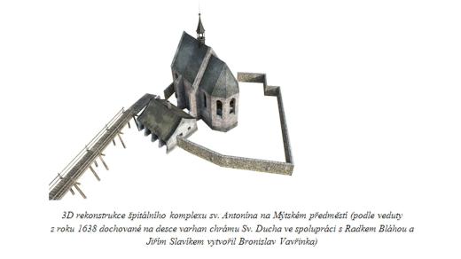 3D rekonstrukce špitálního komplexu sv. Antonína na Mýtském předměstí v Hradci Králové.jpg