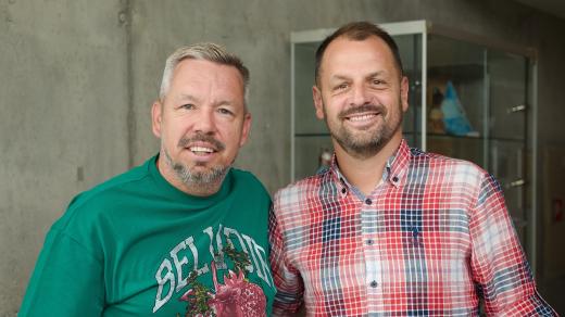 Fotbalista Marek Matějovský a moderátor Pavel Horváth