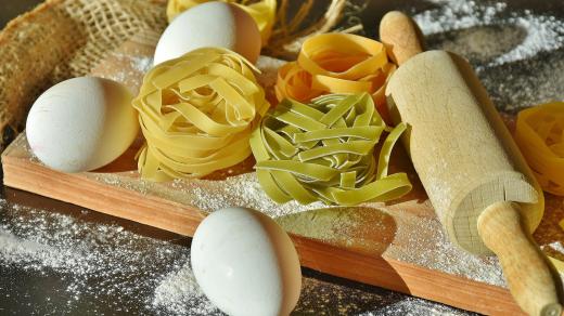 Tagliatelle - tradiční italské dlouhé ploché nudle (ilustrační foto)