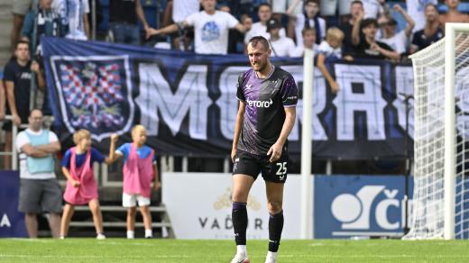 Tomáš Chorý musel hřiště v Uherském Hradišti opustit předčasně kvůli červené kartě