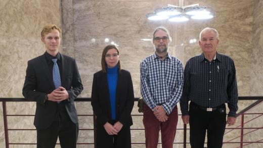 Zleva: Matěj Kotulán, Karolína Kubisková, Milan Fujda, Vítězslav Kramář
