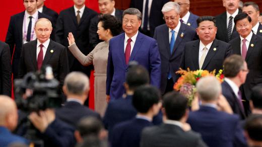 Vladimir Putin a Kim Čong-un na návštěvě v Pekingu