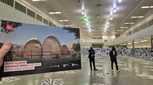 Výstava ukazuje model nového brněnského nádraží ve virtuální realitě