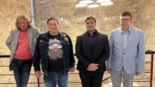 Zleva: Miroslav Ševčík, Petr Hudlík, Tomáš Kanský a Bohumil Smutný