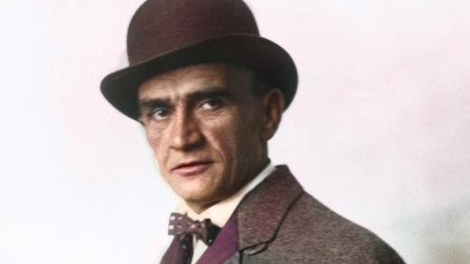 Karel Hašler (digitálně kolorováno)